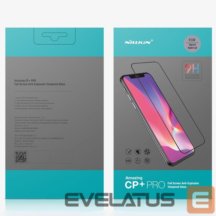 Protective glass Nillkin Nillkin CP+PRO ultra-thin tempered glass for the entire screen with a 0.2 mm frame 9H Xiaomi Redmi 10 black