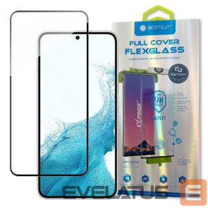 Protective glass Bestsuit  Bestsuit 3D Edge Nano Flexi Glass Glass Film Full Screen Tempered Glass With Frame For Samsung Galaxy S22 Transparent 