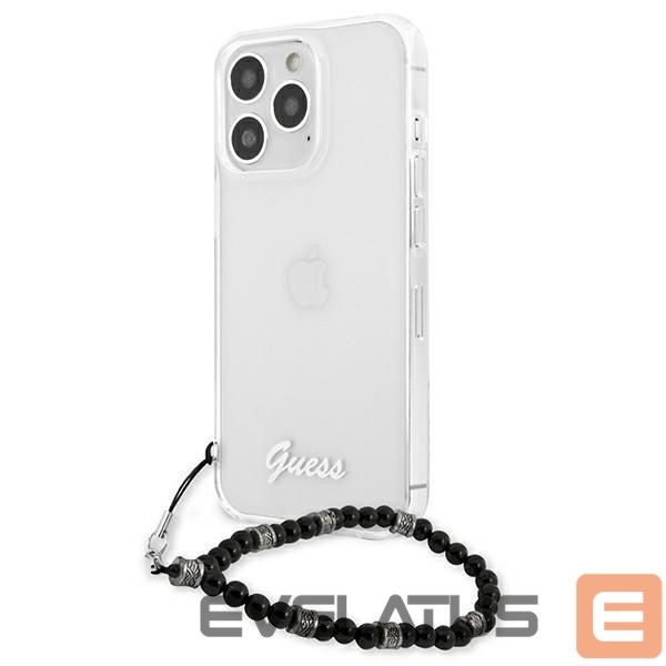 Back panel cover Guess Guess GUHCP13LKPSBK iPhone 13 Pro / 13 6.1" Transparent hard case Black Pearl