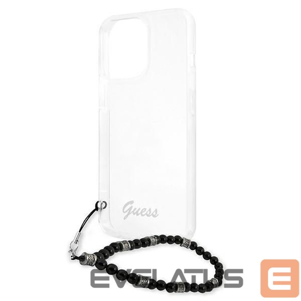 Back panel cover Guess Guess GUHCP13LKPSBK iPhone 13 Pro / 13 6.1" Transparent hard case Black Pearl