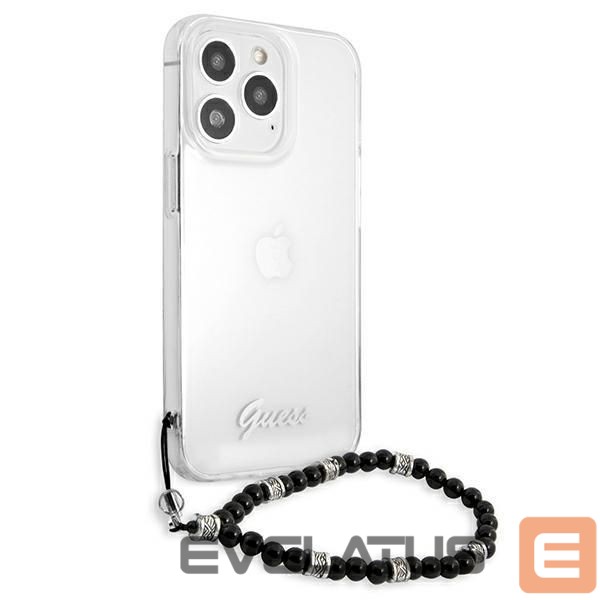 Back panel cover Guess Guess GUHCP13LKPSBK iPhone 13 Pro / 13 6.1" Transparent hard case Black Pearl