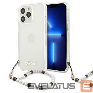 Back panel cover Guess  Guess GUHCP13LKPSWH iPhone 13 Pro / 13 6.1" Transparent Hardcase White Pearl