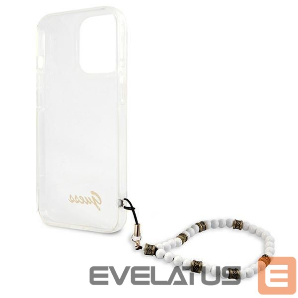 Back panel cover Guess Guess GUHCP13LKPSWH iPhone 13 Pro / 13 6.1" Transparent Hardcase White Pearl