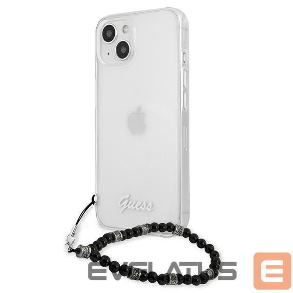 Back panel cover Guess Guess GUHCP13MKPSBK iPhone 13 6.1" Transparent hardcase Black Pearl