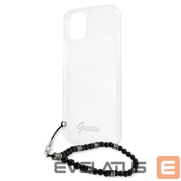Back panel cover Guess Guess GUHCP13MKPSBK iPhone 13 6.1" Transparent hardcase Black Pearl