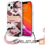 Back panel cover Guess  Guess GUHCP13SKCABPI iPhone 13 mini 5.4" pink/pink hardcase Camo Strap Collection