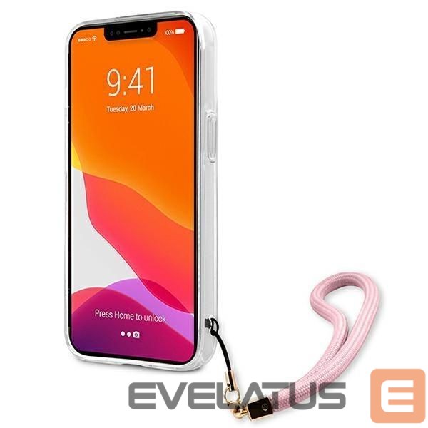 Back panel cover Guess Guess GUHCP13SKCABPI iPhone 13 mini 5.4" pink/pink hardcase Camo Strap Collection