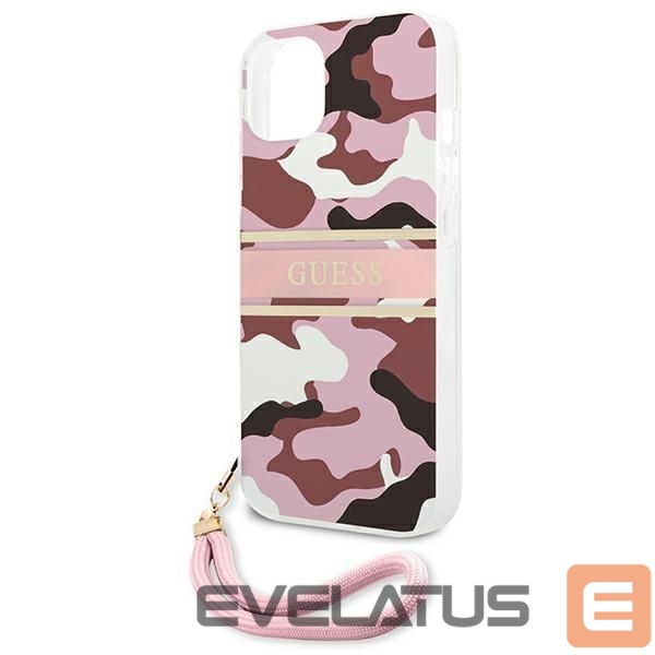 Back panel cover Guess Guess GUHCP13SKCABPI iPhone 13 mini 5.4" pink/pink hardcase Camo Strap Collection