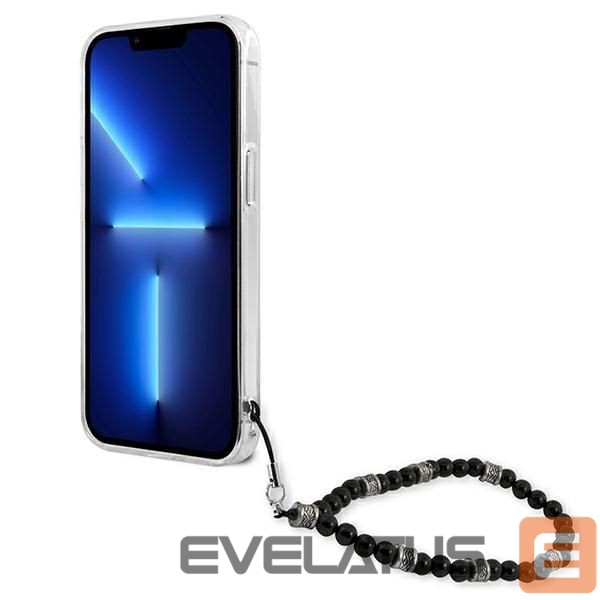 Back panel cover Guess Guess GUHCP13SKPSBK iPhone 13 mini 5.4" Transparent hardcase Black Pearl