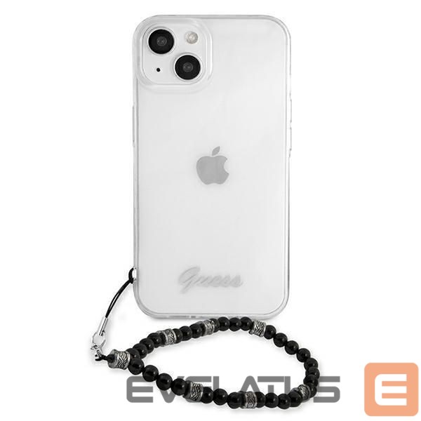 Back panel cover Guess Guess GUHCP13SKPSBK iPhone 13 mini 5.4" Transparent hardcase Black Pearl