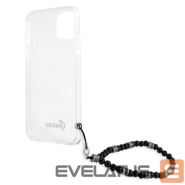 Back panel cover Guess Guess GUHCP13SKPSBK iPhone 13 mini 5.4" Transparent hardcase Black Pearl