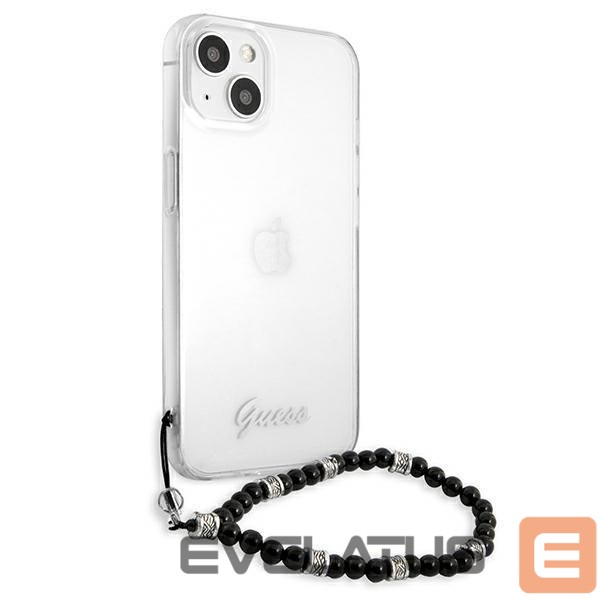 Back panel cover Guess Guess GUHCP13SKPSBK iPhone 13 mini 5.4" Transparent hardcase Black Pearl