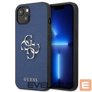 Back panel cover Guess  Guess GUHCP13SSA4GSBL iPhone 13 mini 5.4" blue/blue hardcase Saffiano 4G Metal Logo