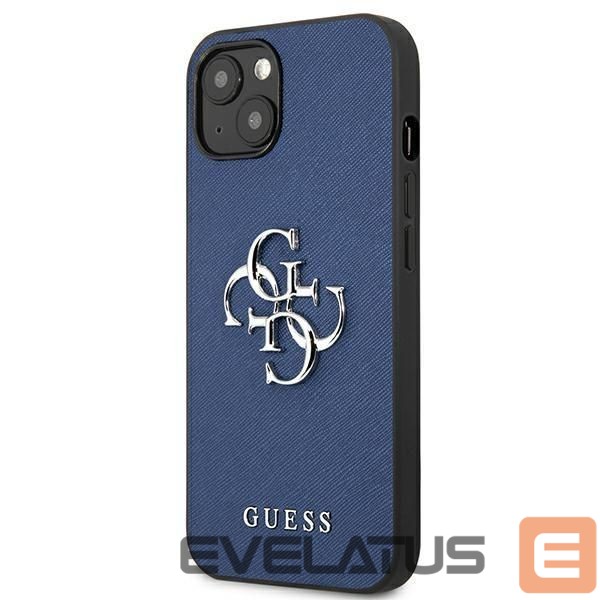 Back panel cover Guess Guess GUHCP13SSA4GSBL iPhone 13 mini 5.4" blue/blue hardcase Saffiano 4G Metal Logo