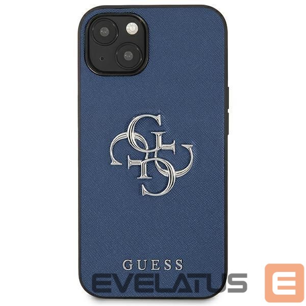 Back panel cover Guess Guess GUHCP13SSA4GSBL iPhone 13 mini 5.4" blue/blue hardcase Saffiano 4G Metal Logo