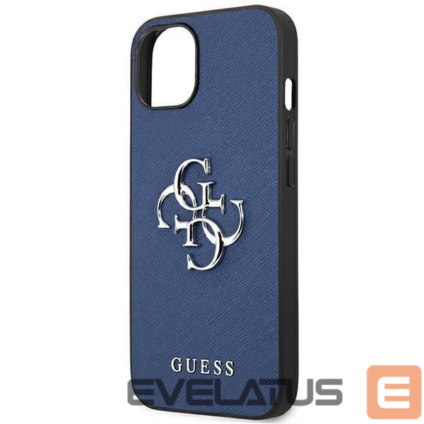 Back panel cover Guess Guess GUHCP13SSA4GSBL iPhone 13 mini 5.4" blue/blue hardcase Saffiano 4G Metal Logo