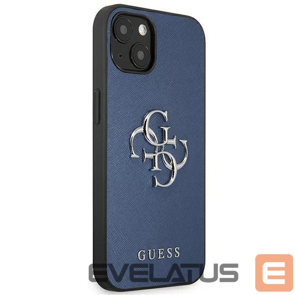 Back panel cover Guess Guess GUHCP13SSA4GSBL iPhone 13 mini 5.4" blue/blue hardcase Saffiano 4G Metal Logo