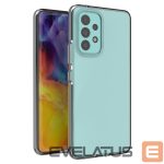 Back panel cover Hurtel  Spring Case cover gel TPU cover with colored frame for Samsung Galaxy A73 black 