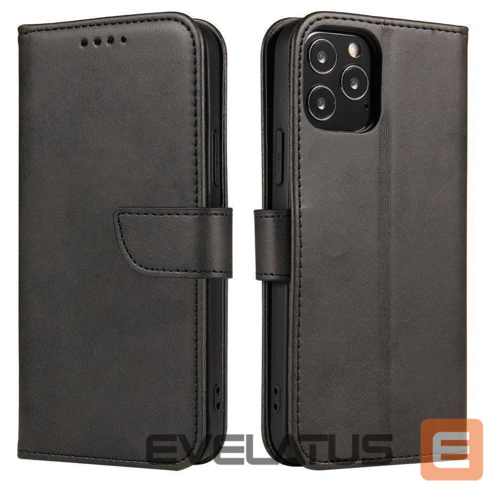 Back panel cover Hurtel Magnet Case elegant case cover cover with a flap and stand function OnePlus Nord N20 5G black