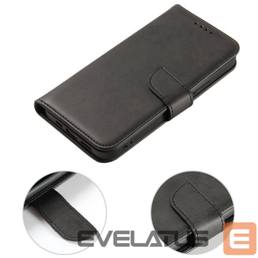 Back panel cover Hurtel Magnet Case elegant case cover cover with a flap and stand function OnePlus Nord N20 5G black