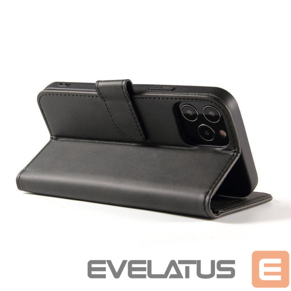 Back panel cover Hurtel Magnet Case elegant case cover cover with a flap and stand function OnePlus Nord N20 5G black