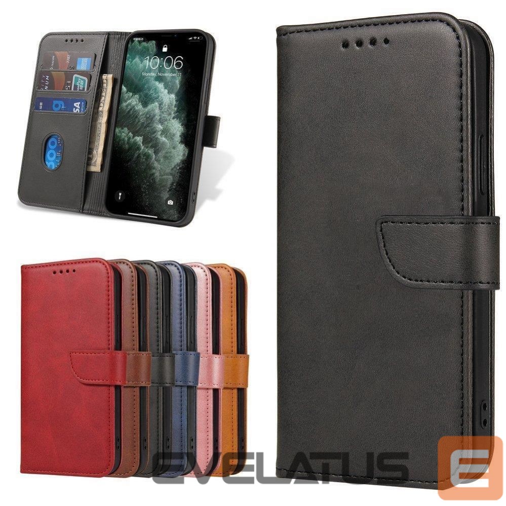 Back panel cover Hurtel Magnet Case elegant case cover cover with a flap and stand function OnePlus Nord N20 5G black