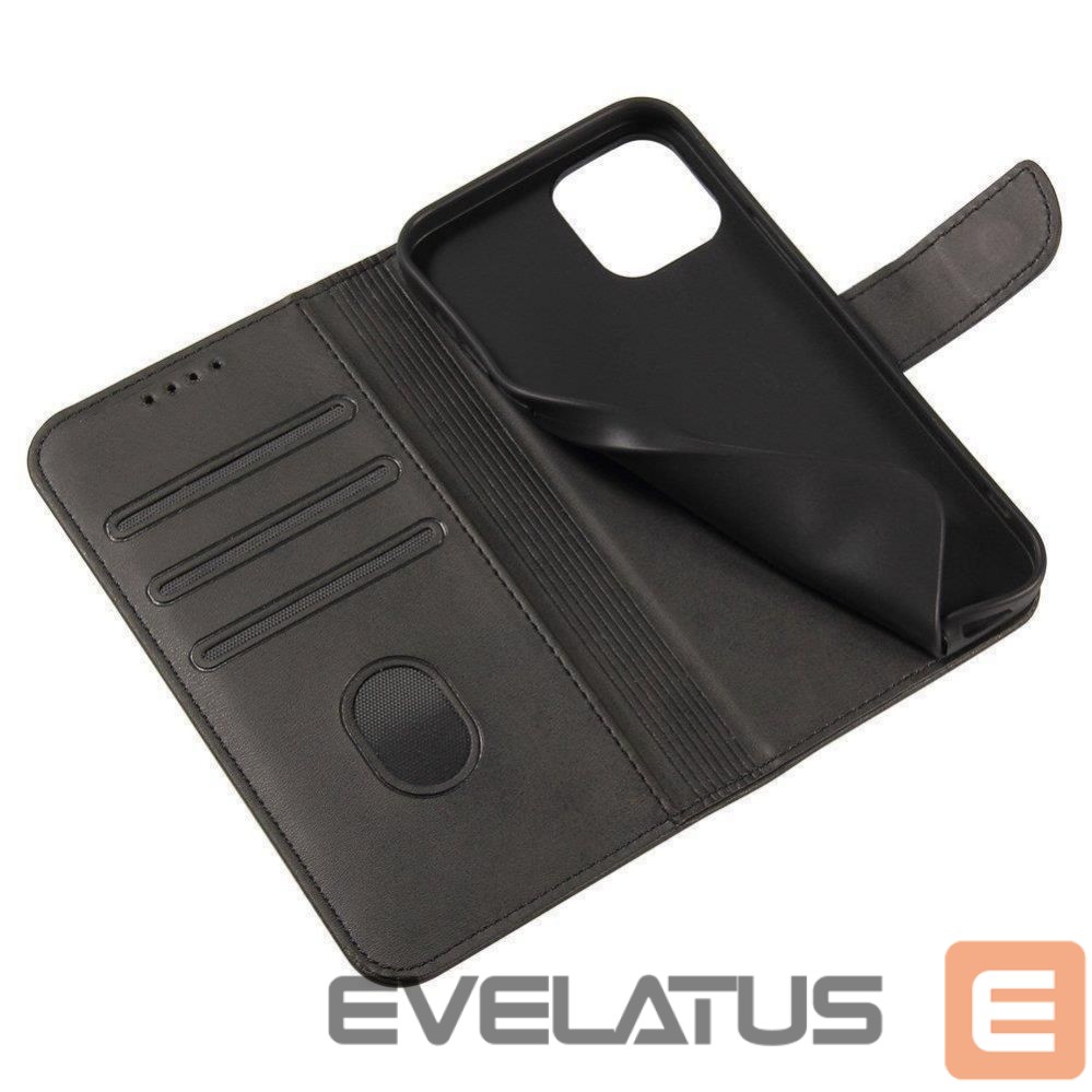 Back panel cover Hurtel Magnet Case elegant case cover cover with a flap and stand function OnePlus Nord N20 5G black