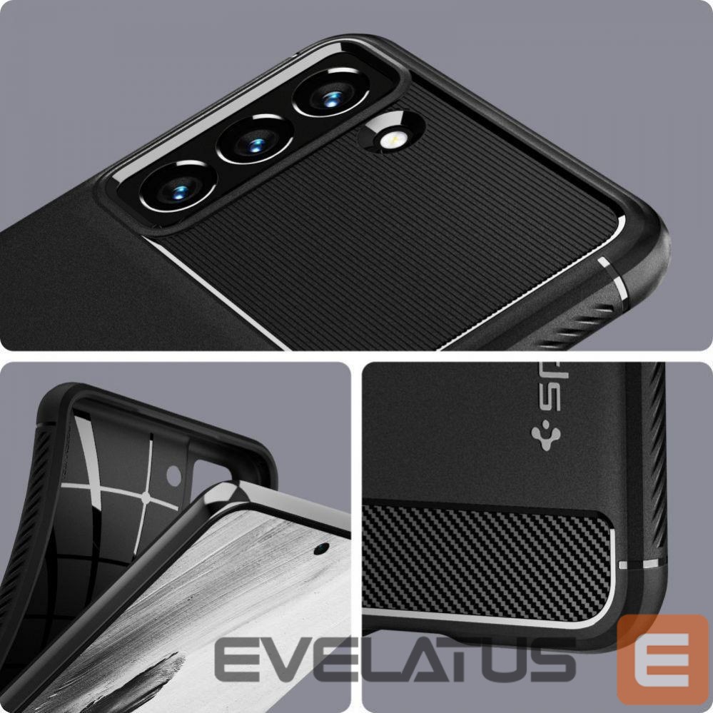 Back panel cover Spigen Spigen Rugged Armor Case for Samsung Galaxy S21 FE - Matte Black