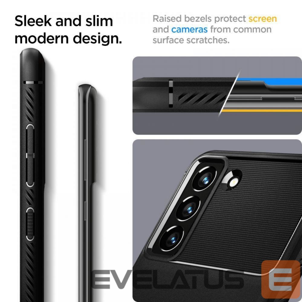 Back panel cover Spigen Spigen Rugged Armor Case for Samsung Galaxy S21 FE - Matte Black