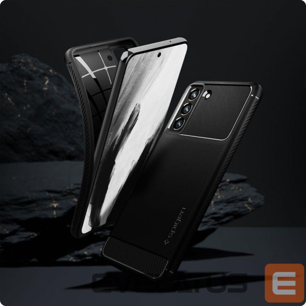 Back panel cover Spigen Spigen Rugged Armor Case for Samsung Galaxy S21 FE - Matte Black