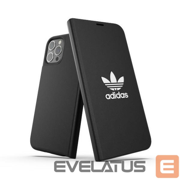 Back panel cover Adidas Adidas OR Booklet Case BASIC for iPhone 12 Pro Max - Black and White