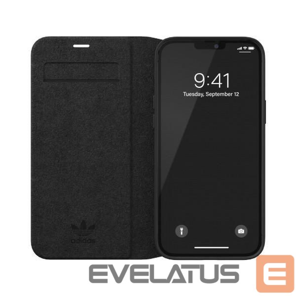 Back panel cover Adidas Adidas OR Booklet Case BASIC for iPhone 12 Pro Max - Black and White