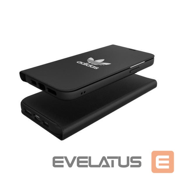 Back panel cover Adidas Adidas OR Booklet Case BASIC for iPhone 12 Pro Max - Black and White