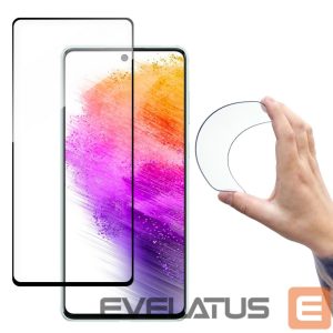 Protective glass Wozinsky  Wozinsky Full Cover Flexi Nano glass film tempered glass with a frame for Samsung Galaxy A73 transparent 