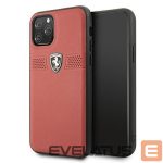 Back panel cover Ferrari  Ferrari FEOBAHCN58RE iPhone 11 Pro 5.8" red/red hardcase Off Track Leather 