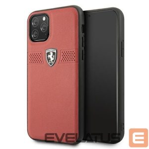 Back panel cover Ferrari  Ferrari FEOBAHCN58RE iPhone 11 Pro 5.8" red/red hardcase Off Track Leather 