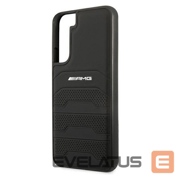 Back panel cover Mercedes-Benz AMG Leather Debossed Lines case for Samsung Galaxy S22+ - black