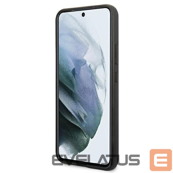 Back panel cover Mercedes-Benz AMG Leather Debossed Lines case for Samsung Galaxy S22+ - black