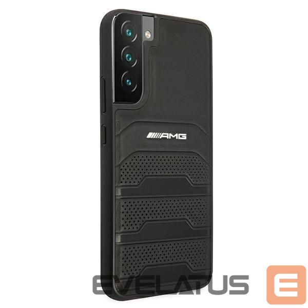 Back panel cover Mercedes-Benz AMG Leather Debossed Lines case for Samsung Galaxy S22+ - black