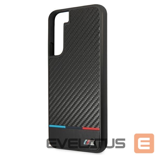 Back panel cover BMW Etui hardcase BMW BMHCS22MPUCARTCBK S22+ S906 black/czarny M Collection Triangles