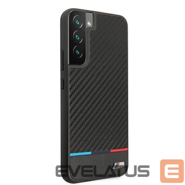 Back panel cover BMW Etui hardcase BMW BMHCS22MPUCARTCBK S22+ S906 black/czarny M Collection Triangles