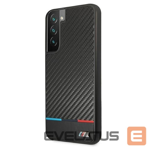 Back panel cover BMW Etui hardcase BMW BMHCS22MPUCARTCBK S22+ S906 black/czarny M Collection Triangles