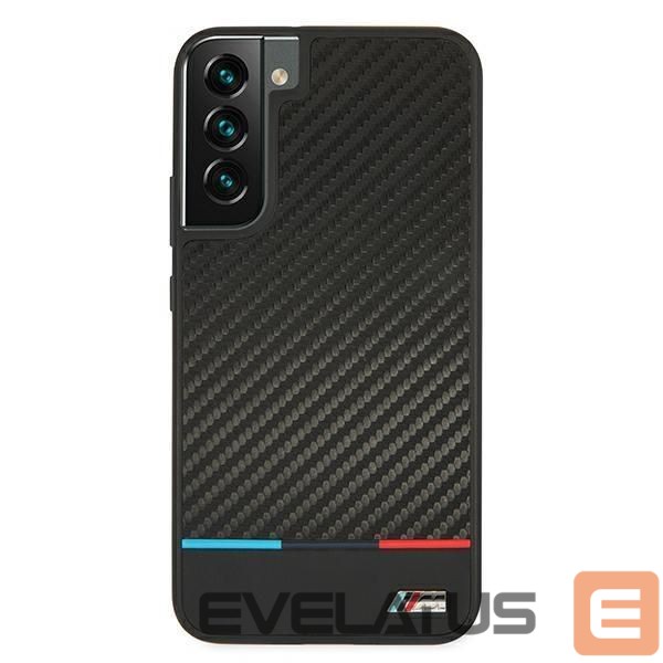 Back panel cover BMW Etui hardcase BMW BMHCS22MPUCARTCBK S22+ S906 black/czarny M Collection Triangles
