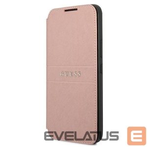 Back panel cover Guess  Guess GUBKS22MPSASBPI S22+ S906 pink/pink book Saffiano Stripes 