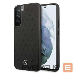Back panel cover Mercedes-Benz  Mercedes Leather Stars Pattern Case for Samsung Galaxy S22+ - Black 