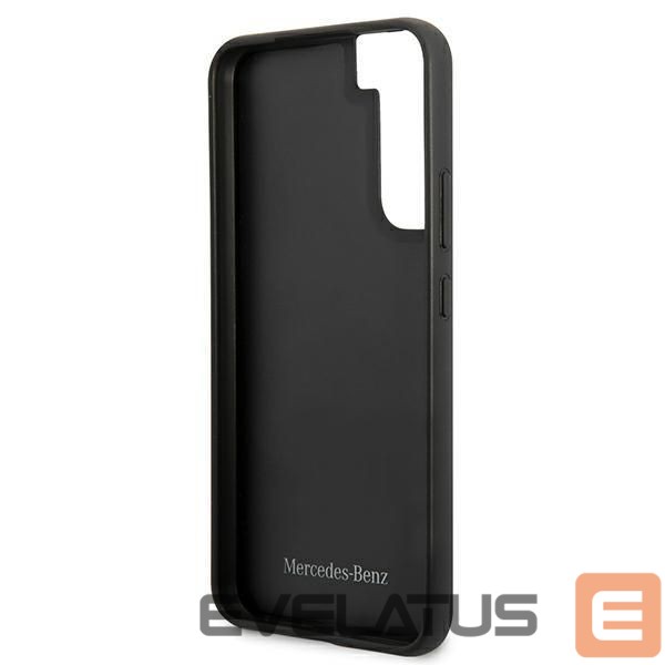 Back panel cover Mercedes-Benz Mercedes Leather Stars Pattern Case for Samsung Galaxy S22+ - Black