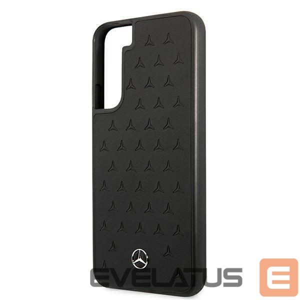 Back panel cover Mercedes-Benz Mercedes Leather Stars Pattern Case for Samsung Galaxy S22+ - Black
