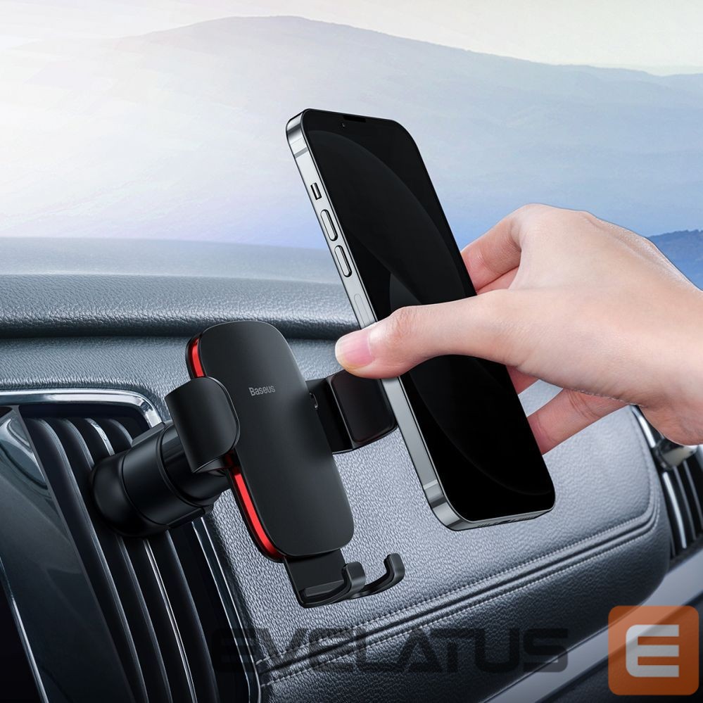 Auto holder Baseus Baseus Metal Age II gravitational car phone holder for ventilation grille black (SUJS000001)