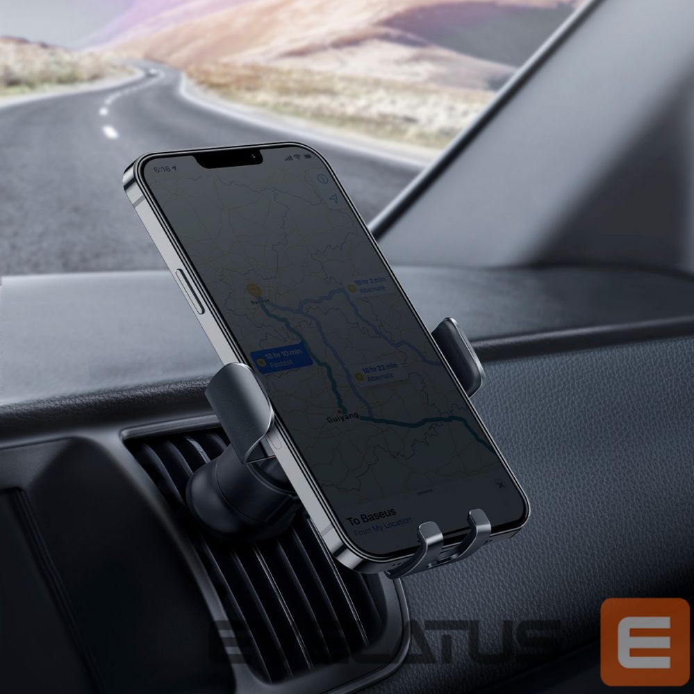 Auto holder Baseus Baseus Metal Age II gravitational car phone holder for ventilation grille black (SUJS000001)