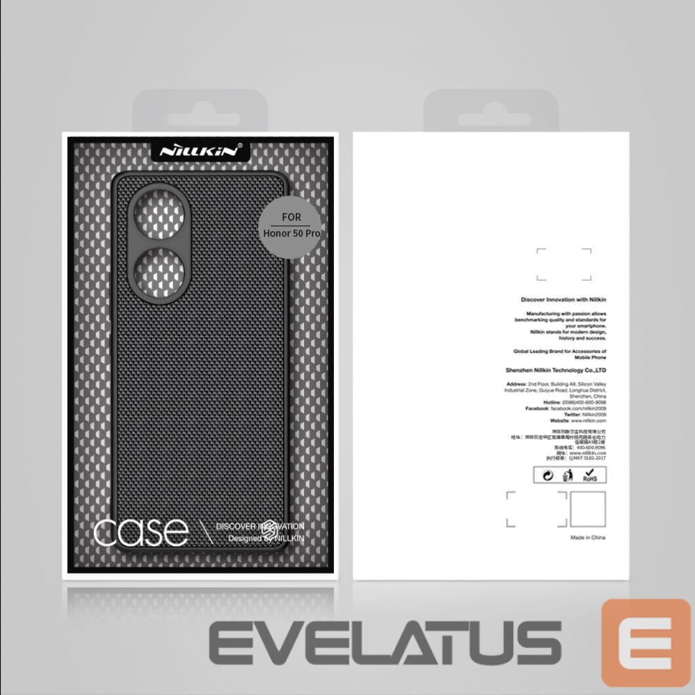 Back panel cover Nillkin Nillkin Textured Case durable reinforced case with gel frame and nylon back for Honor 50 Pro black